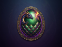 Dragon Egg Slot Premium Logo Icon